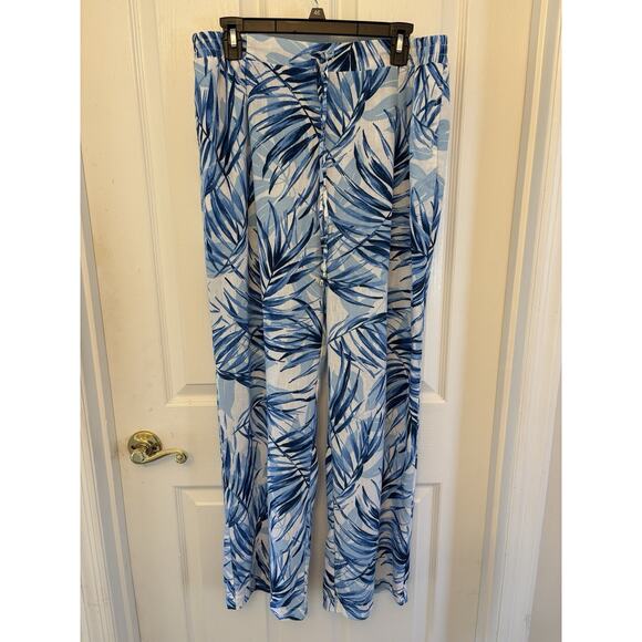 SOHO Apparel LTD Women's Large Wide Leg Pull 0n Summer Pants Elastic Waist Tie - Picture 2 of 15